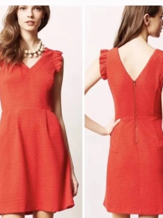 Tabitha Dresses & Skirts - Anthropologie Tabitha Textured Knit Mini Dress with Flutter Sleeves size 10